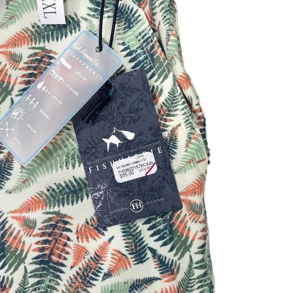 Fish Hippie Co. Meridian Volley Swim Shorts Tropical Palm-Mens XXL- NWT MSRP $85 - Picture 5 of 12